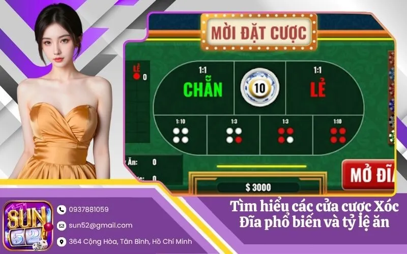 Các cửa cược Xóc Đĩa