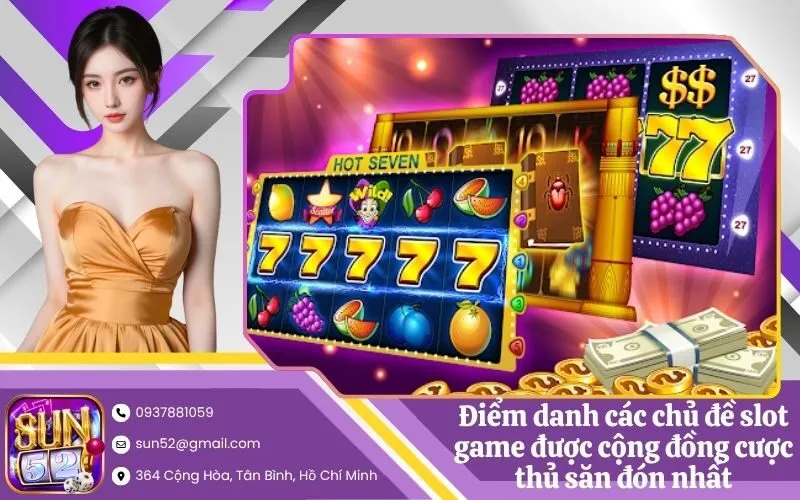 Điểm danh các chủ đề slot game được cộng đồng cược thủ săn đón nhất